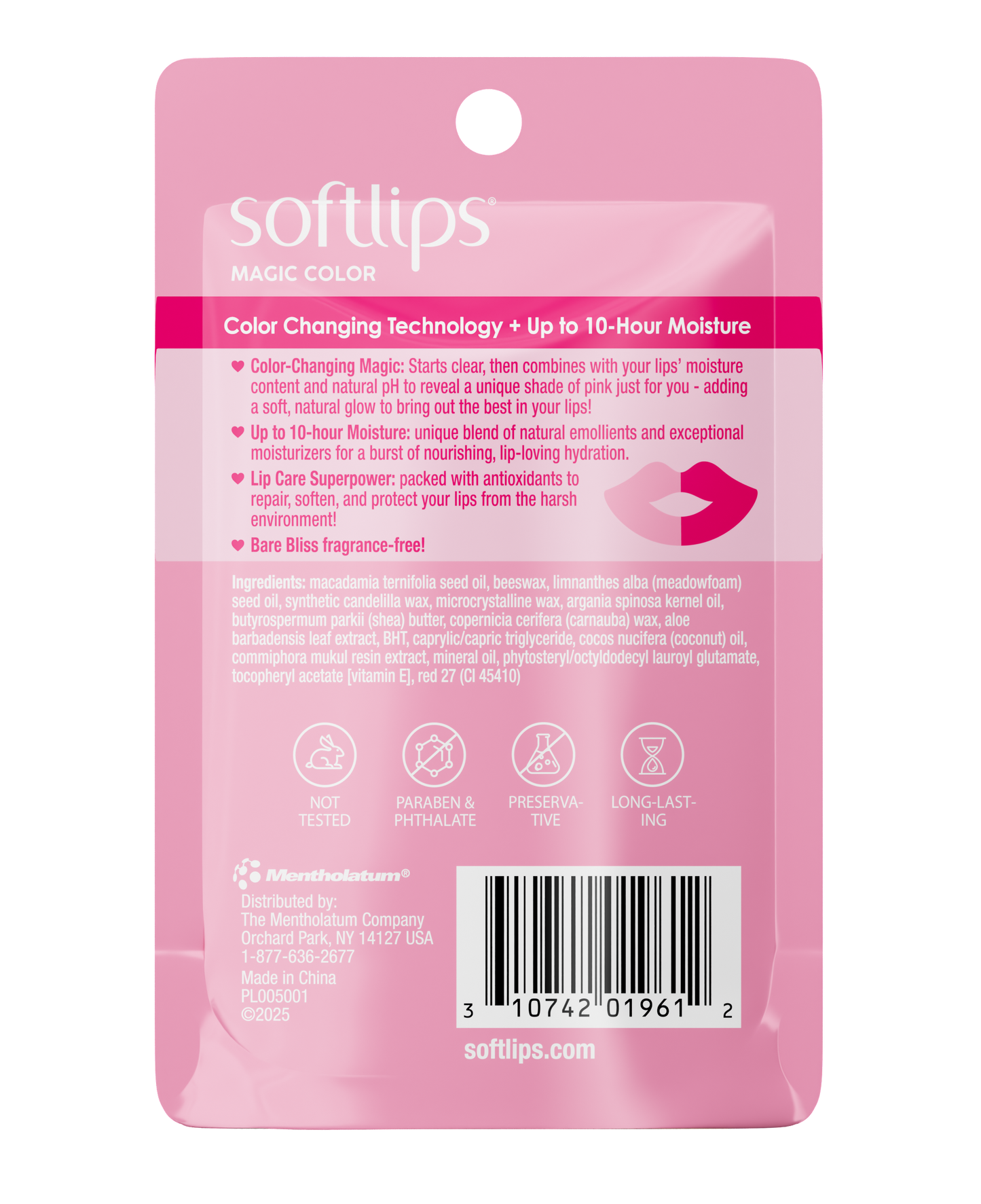 Softlips Magic Color Changing Lip Balm Rose Pink