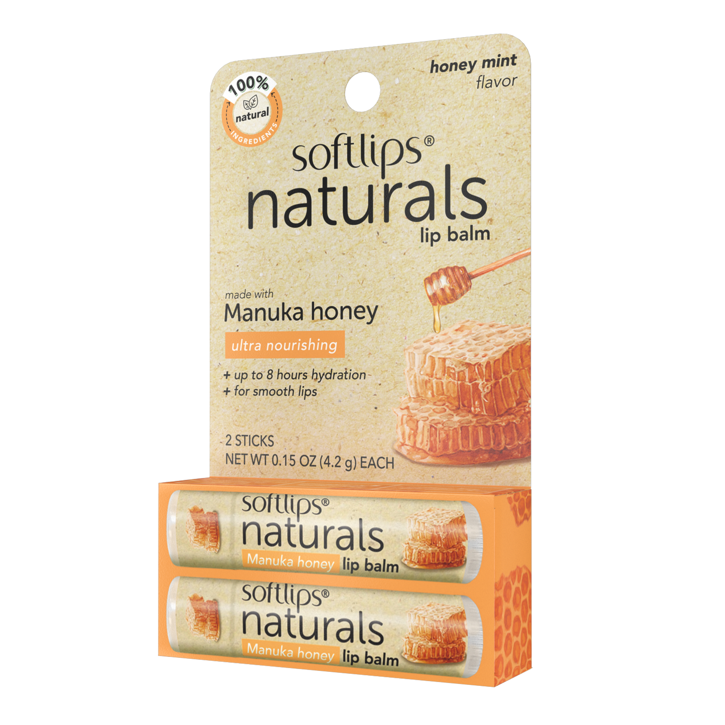 Naturals Lip Balm with Manuka Honey - 2 Pack