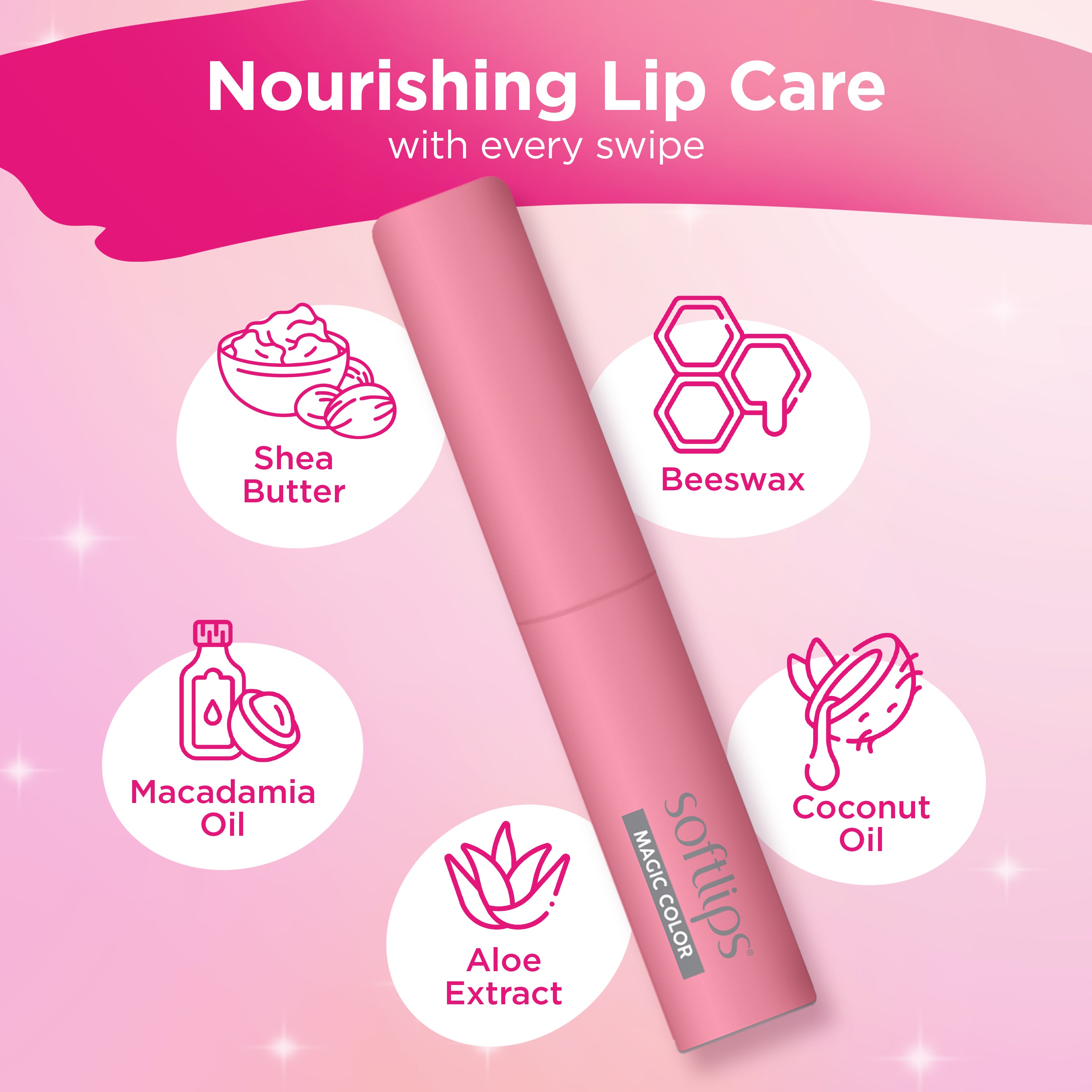 Magic Color Lip Rose Pink – Softlips Lip Balm