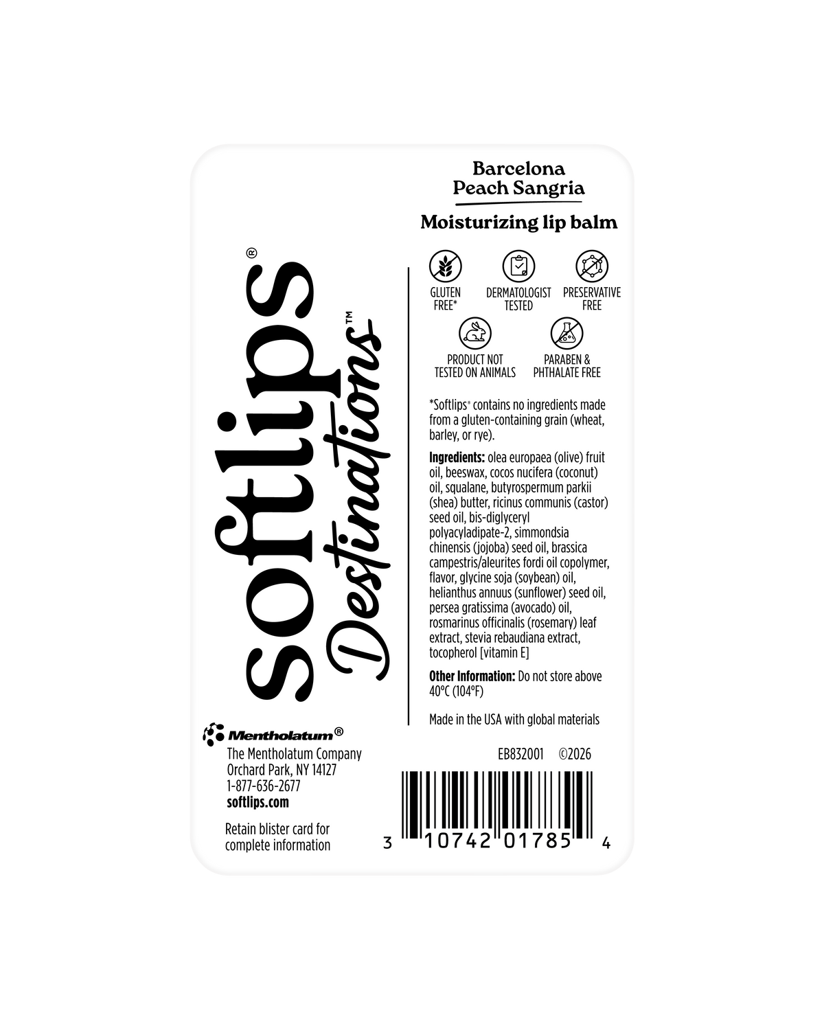 Destinations Barcelona Peach Sangria Lip Balm