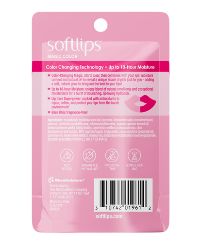 Softlips Magic Color Changing Lip Balm Rose Pink