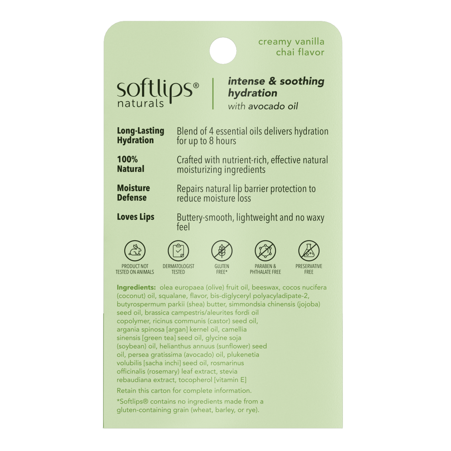Naturals Lip Balm with Avocado Oil - 2 Pack