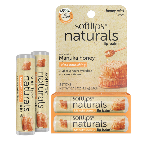 Naturals Lip Balm with Manuka Honey 2 Pack Softlips Lip Balm